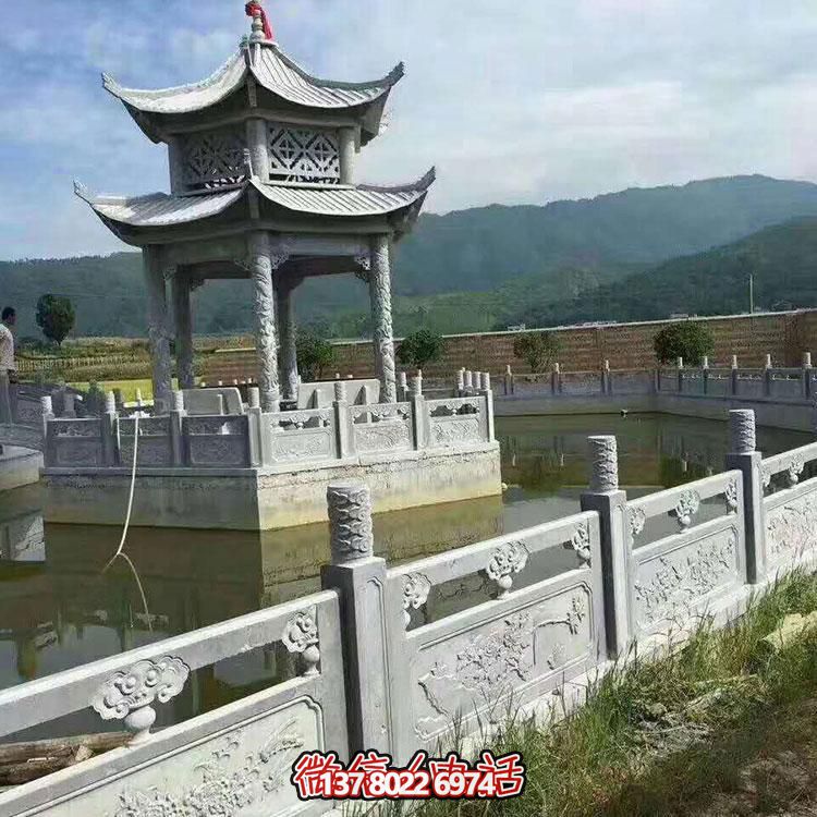 古典仿古水池涼亭，享受休閑園林生活