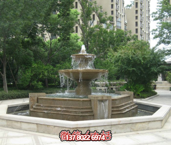 精美石雕大型噴泉，美化小區(qū)廣場(chǎng)景觀