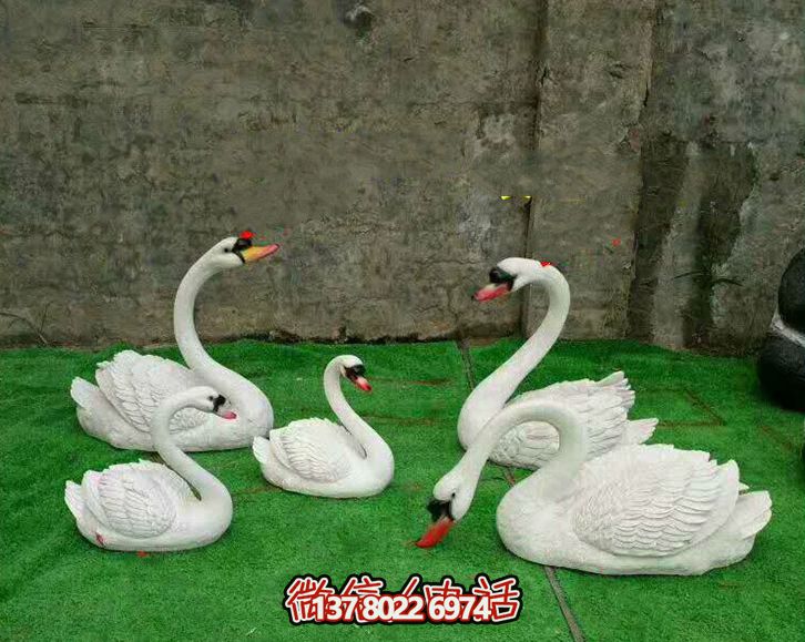 雕塑仿真天鵝，裝飾庭院、酒店、別墅等空間