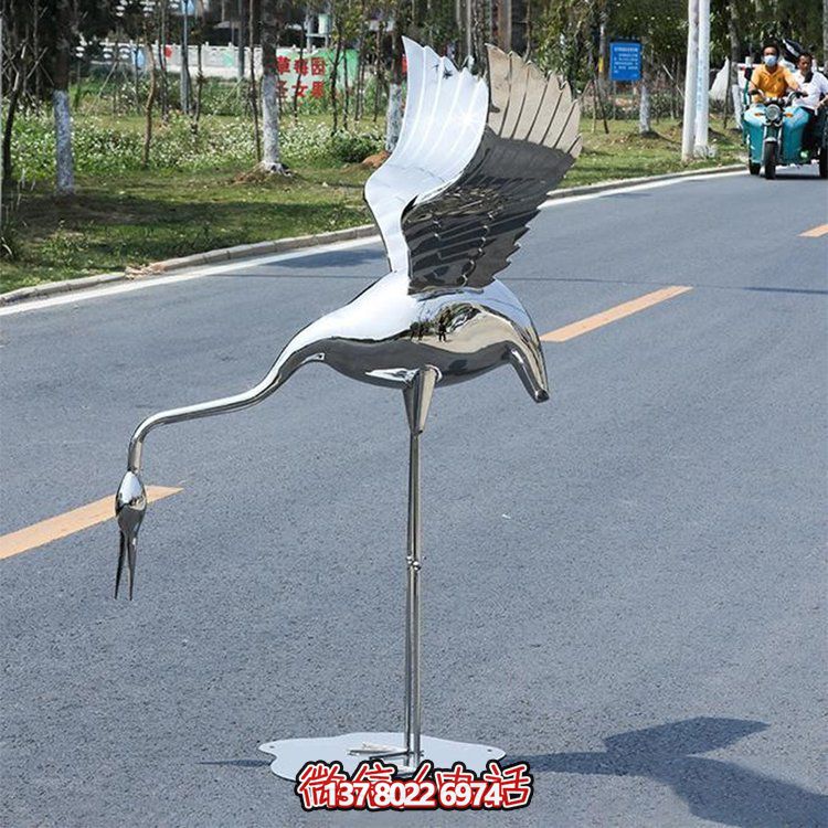 火烈鳥(niǎo)雕塑，美化你的園林景觀