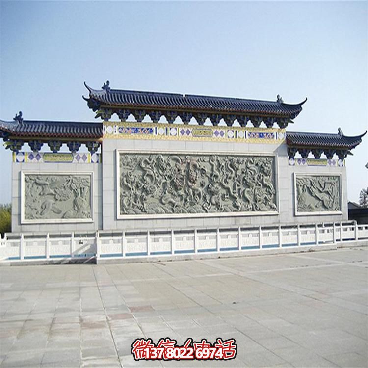 大理石雕刻景觀浮雕、大型影壁壁畫(huà)、雕塑藝術(shù)裝置