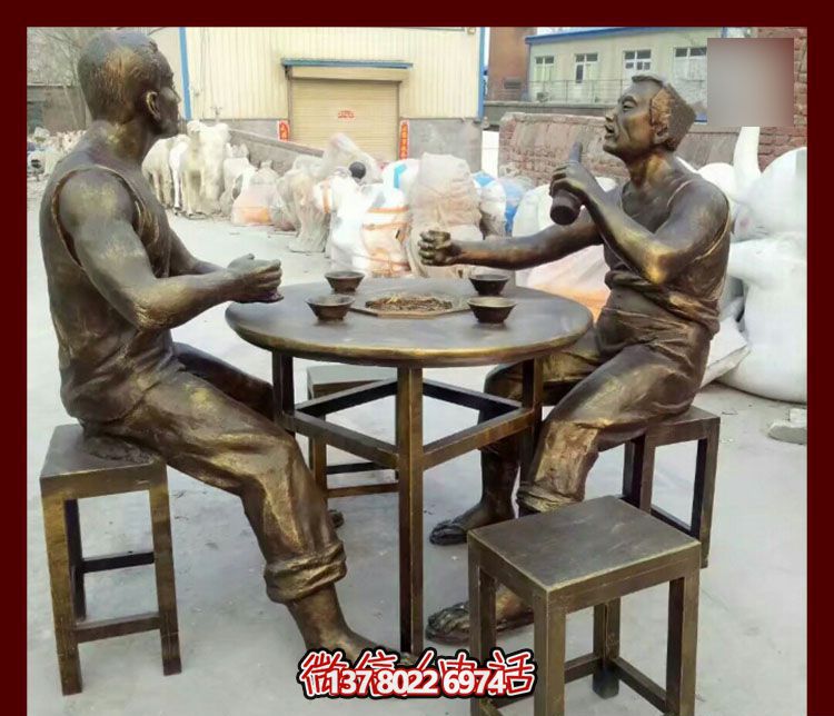 傳承文化，融入雕塑，銅雕人物給你一個(gè)古典的庭院別墅