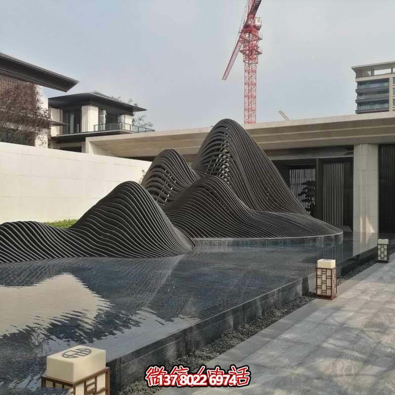 精致不銹鋼鐵藝假山，景觀抽象庭院裝飾別墅