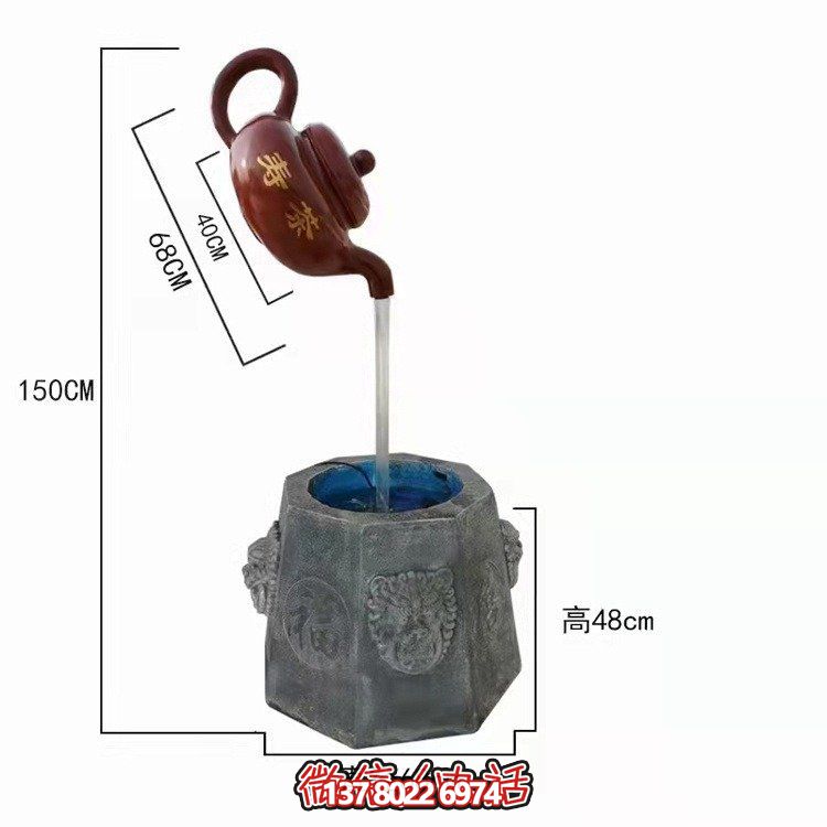 玻璃鋼大型懸空擺件，打造戶外流水天雕塑