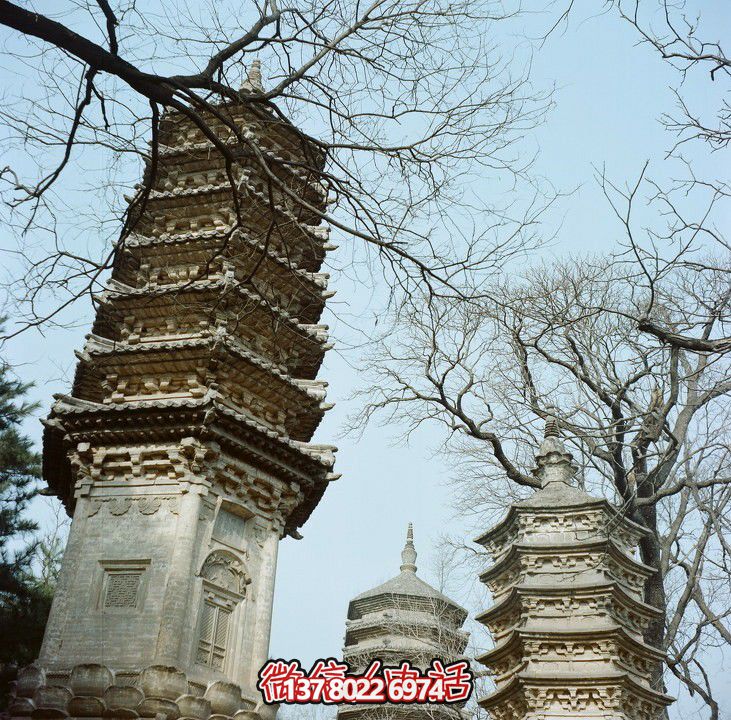 仿古石雕舍利塔，傳承古老文化