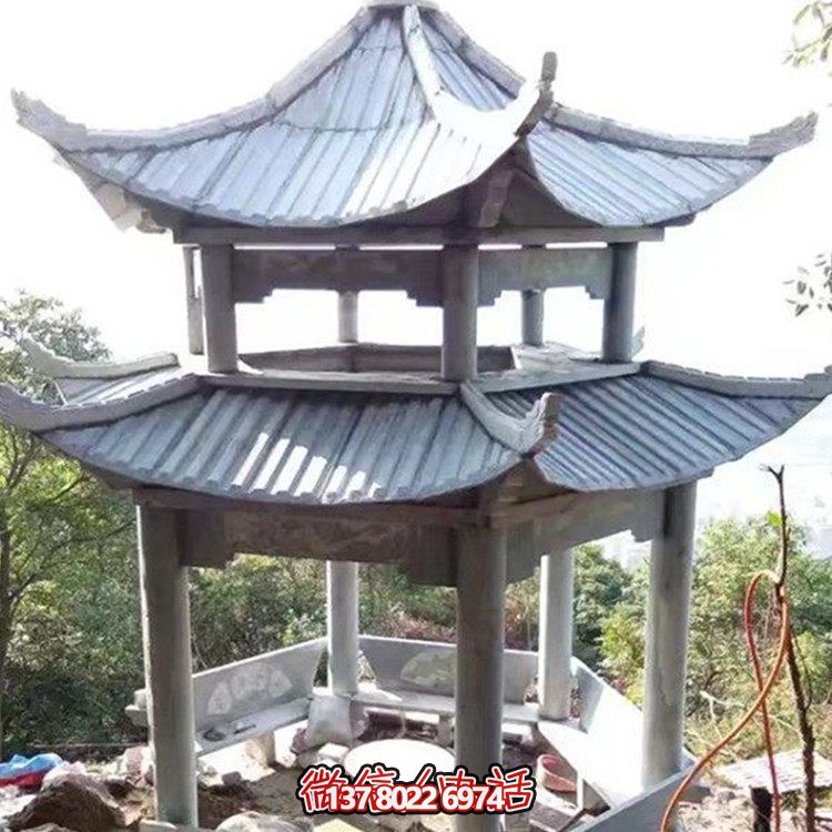 經(jīng)典雙層大理石雕塑涼亭，給你不一樣的室外體驗(yàn)