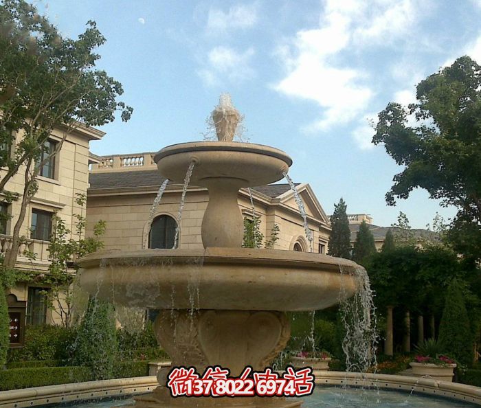 自然的質感，夢幻的景觀——別墅大理石景觀雕塑噴泉