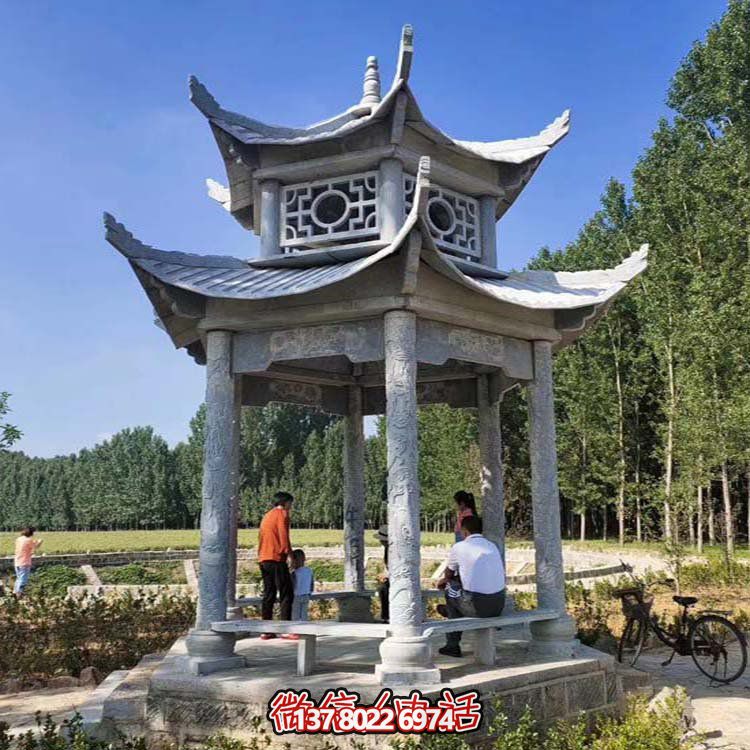 多層中式?jīng)鐾?，完美雕塑?hù)外公園