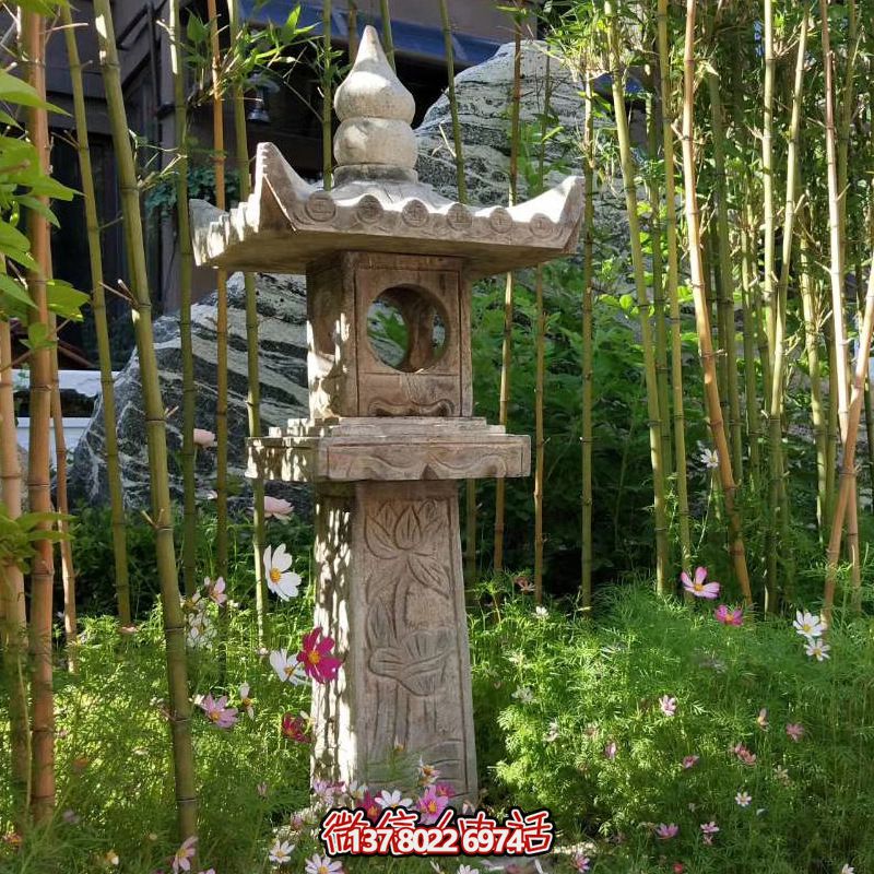 華麗的青石燈籠，點(diǎn)綴你的園林