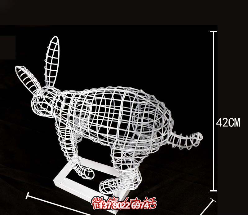 鏤空不銹鋼兔子雕塑，為您的室內(nèi)裝飾添彩