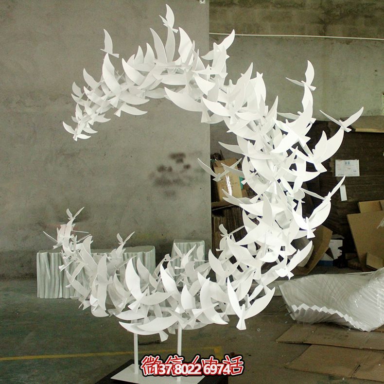 玻璃鋼雕塑擺件裝飾品，創(chuàng)意抽象鴿子裝飾室內(nèi)別墅