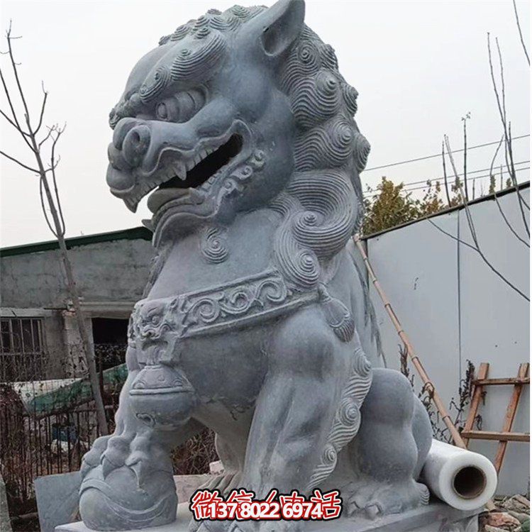 豪華庭院大型獅子雕塑，招財(cái)進(jìn)寶，鎮(zhèn)宅門口裝飾