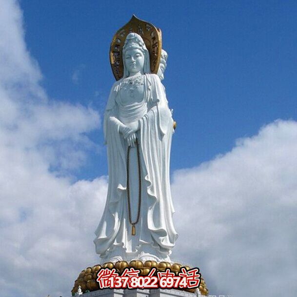 古老石雕觀音菩薩雕塑，景區(qū)大型面積景點