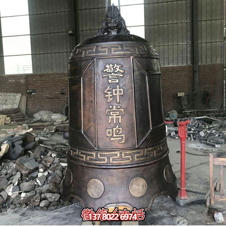 大型仿銅鐘玻璃鋼雕塑，給景區(qū)、寺廟、園林帶來更多美好