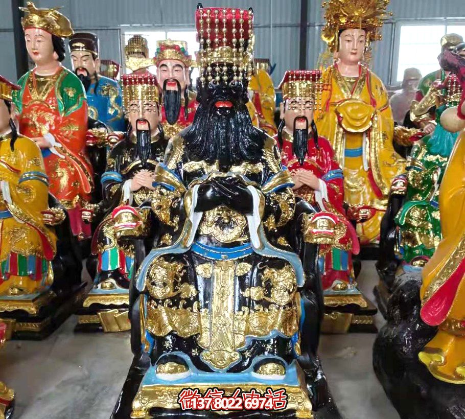 玻璃鋼彩繪龍王雕塑，傳承古老文化