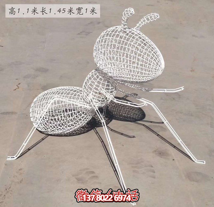 不銹鋼網(wǎng)格照明螞蟻雕塑，點亮大型園林景觀