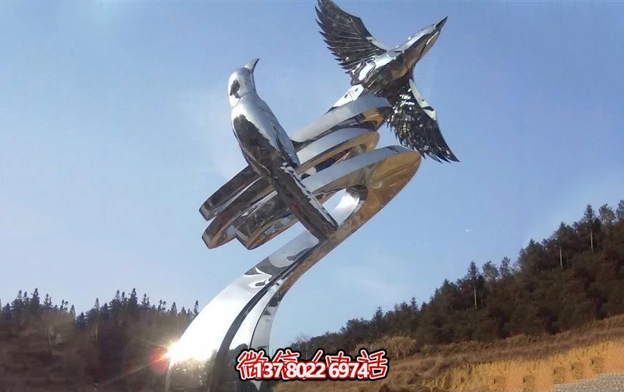 不銹鋼和平鴿雕塑，營(yíng)造和諧的園林景觀