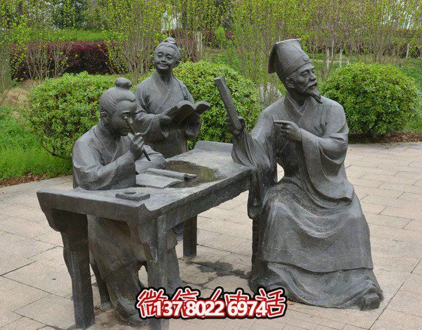 古代庭院景區(qū)，一起讀書、雕塑、感受古風