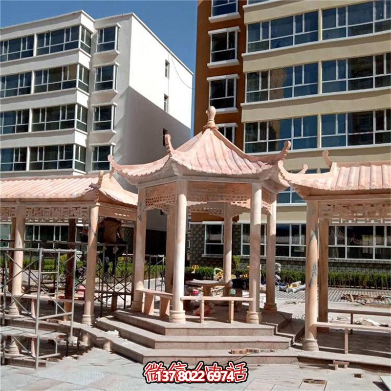 精美雕刻大理石涼亭，為小區(qū)、公園、休閑區(qū)帶來獨(dú)特視覺享受