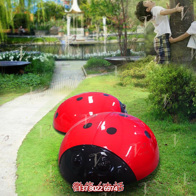 精美玻璃鋼瓢蟲雕塑，點亮公園