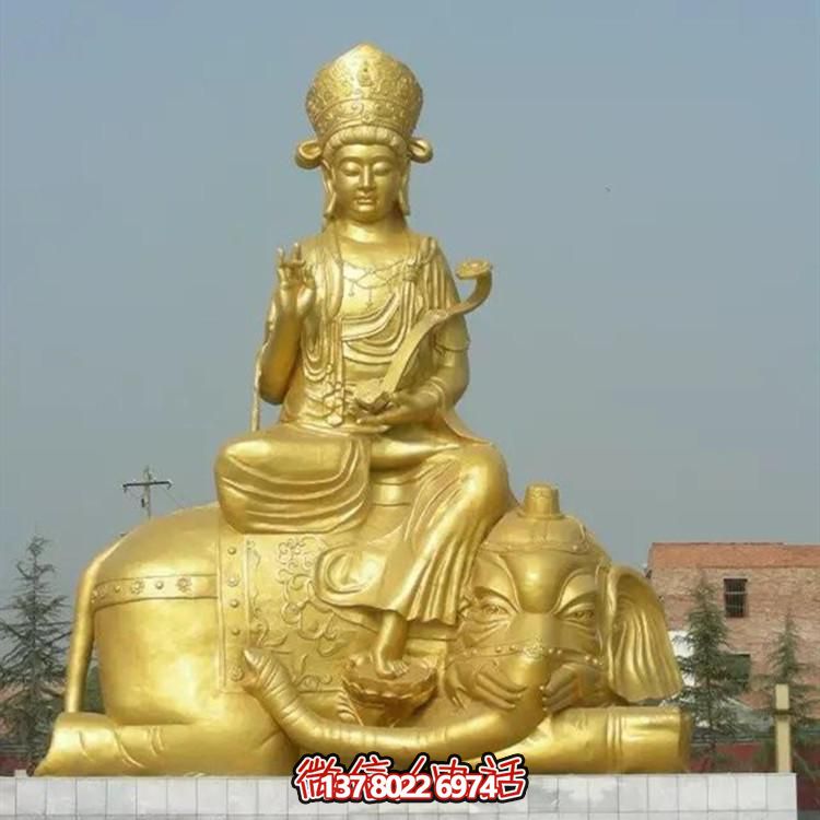 玻璃鋼雕塑文姝普賢，精致烤漆噴金大型景點(diǎn)裝飾