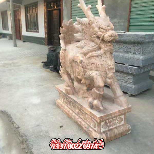 高端定制大理石石雕獅子雕塑，裝點(diǎn)大型庭院、別墅、門口，招財(cái)又安全