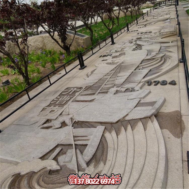 大理石浮雕壁畫，點(diǎn)綴景區(qū)廣場(chǎng)裝飾