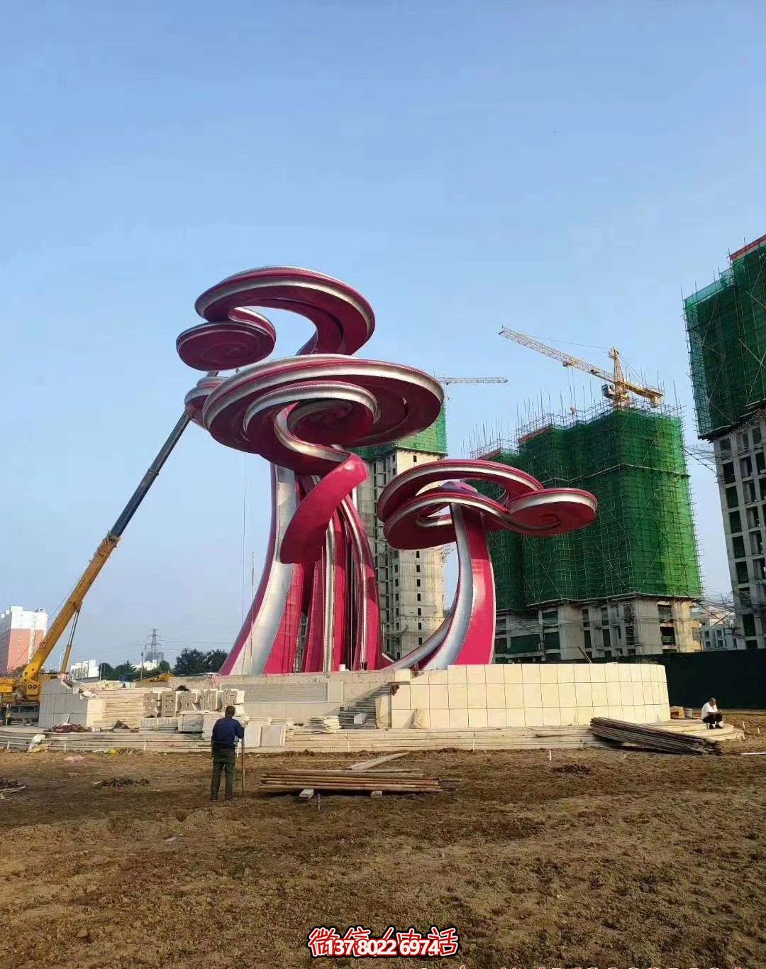玻璃鋼祥云彩繪雕塑，個性創(chuàng)意景區(qū)裝飾