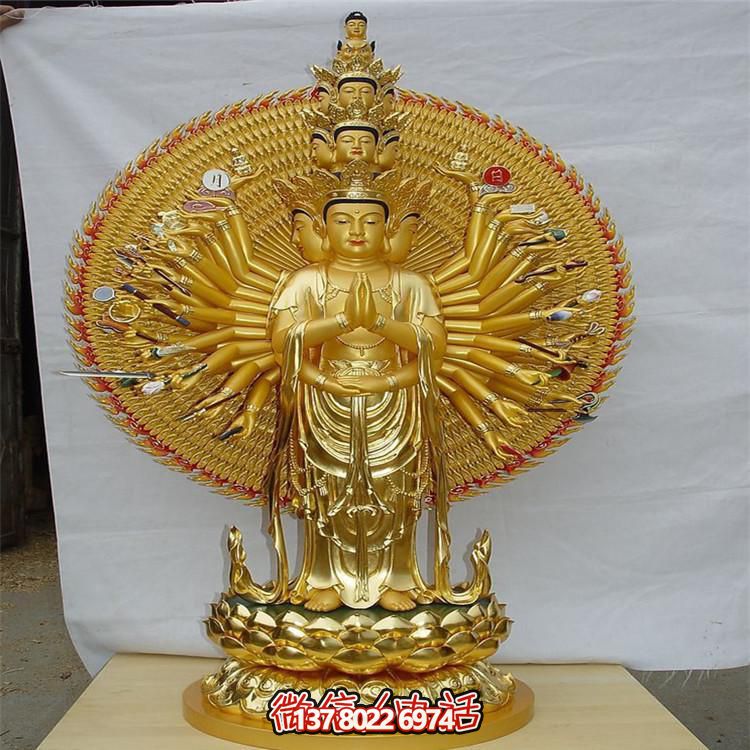 純金打造千手觀音雕塑，傳承宗教文化