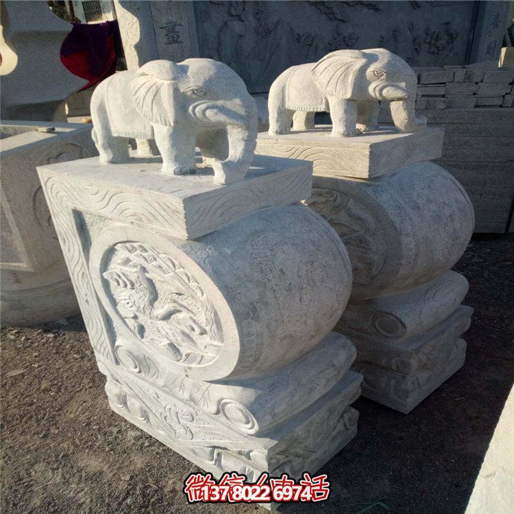 大理石石雕抱鼓，為您的園林庭院門口點(diǎn)綴美觀