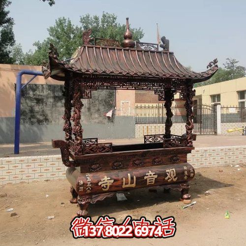 傳統(tǒng)中式香爐宗教雕塑，祈福上香