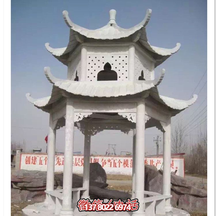 舒適寧靜的大理石涼亭，完美滿足休息需求