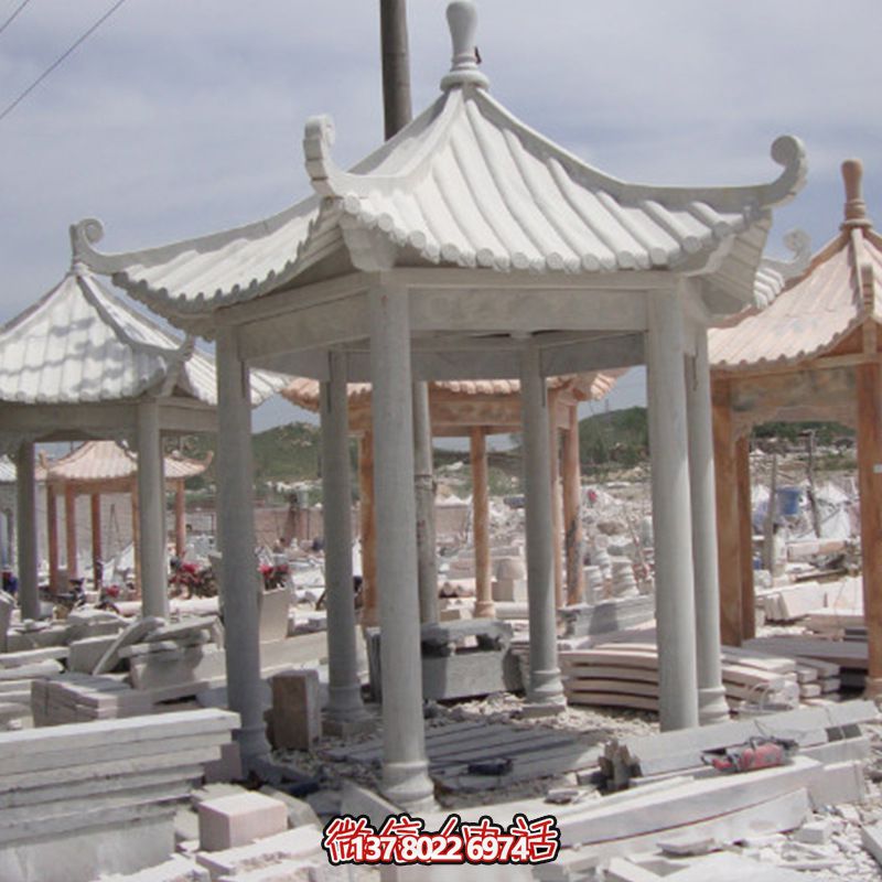 休閑小型大理石涼亭，為別墅園林增添溫馨氣息