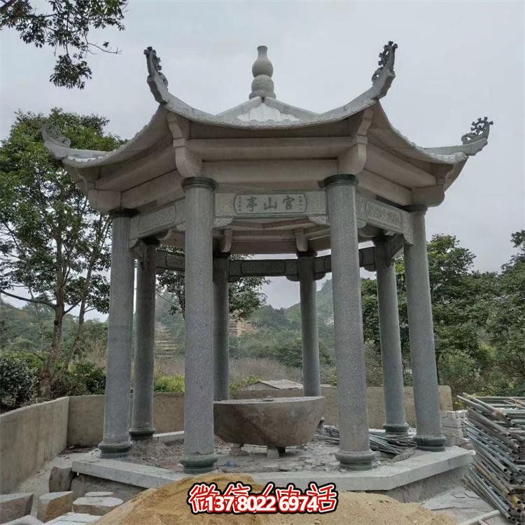 大理石雕刻中式?jīng)鐾?，美化景區(qū)園林戶(hù)外環(huán)境