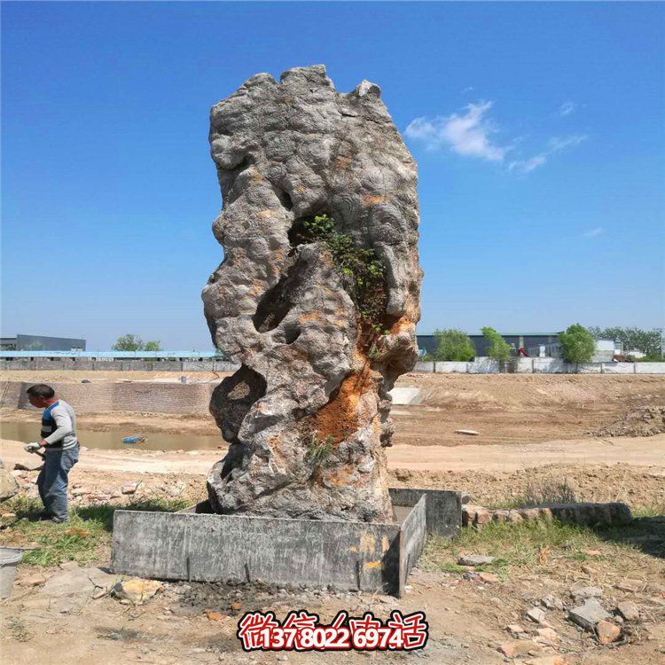 夢(mèng)幻假山景觀擺件，美化庭院靈璧石