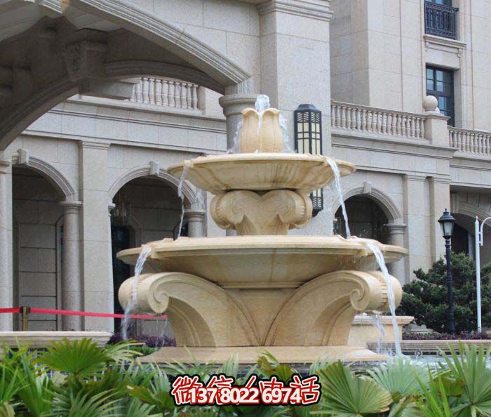 歐式風(fēng)格大理石噴泉雕塑，美化酒店、廣場、景觀