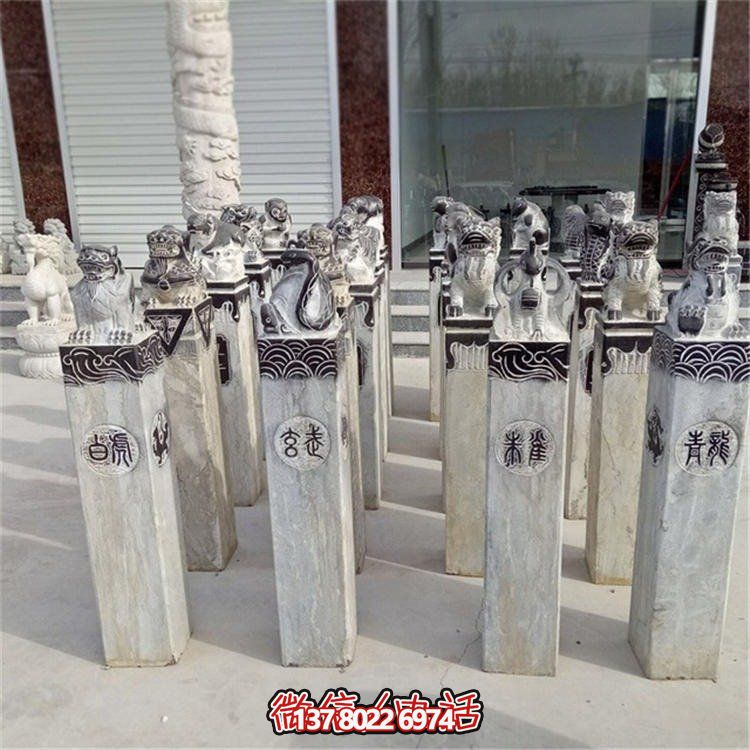 精美大理石雕塑，辟邪鎮(zhèn)宅，拴馬樁大型裝飾