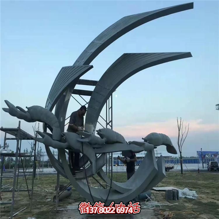 不銹鋼創(chuàng)意景觀雕塑，點亮綠色戶外廣場園林