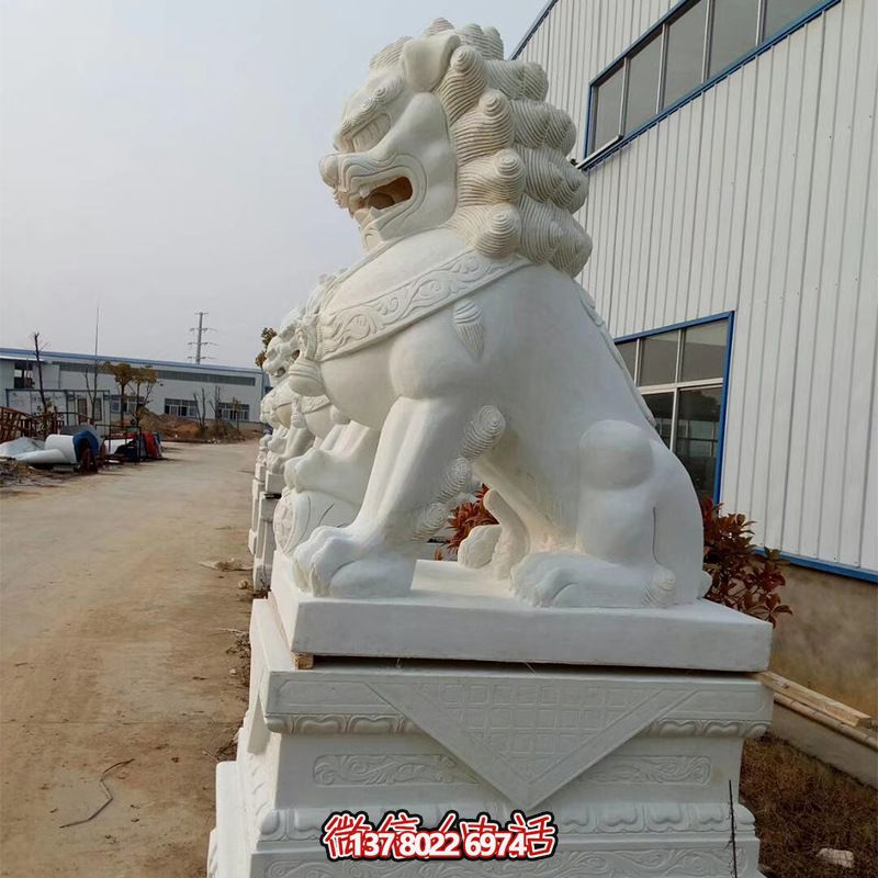 高品質(zhì)石雕麒麟雕塑，點(diǎn)綴企業(yè)公司大門口，增添鎮(zhèn)宅財(cái)運(yùn)