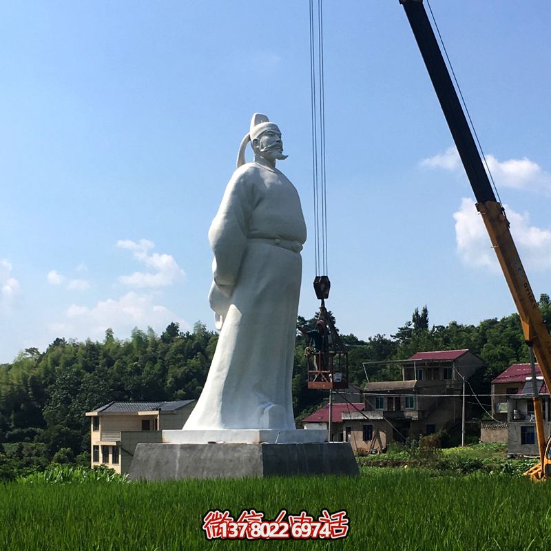 李白漢白玉雕塑，賞詩仙魅力，游覽大型景區(qū)公園