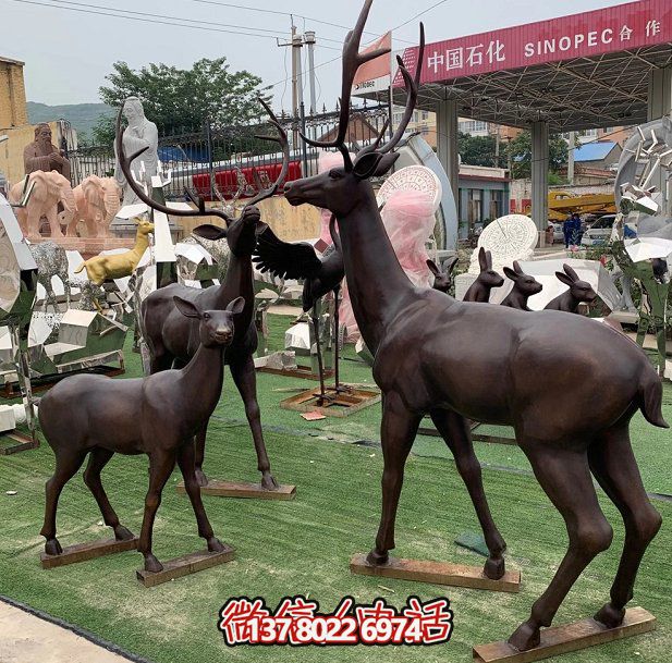 大型仿銅玻璃鋼擺件，非凡園林景觀戶外裝飾