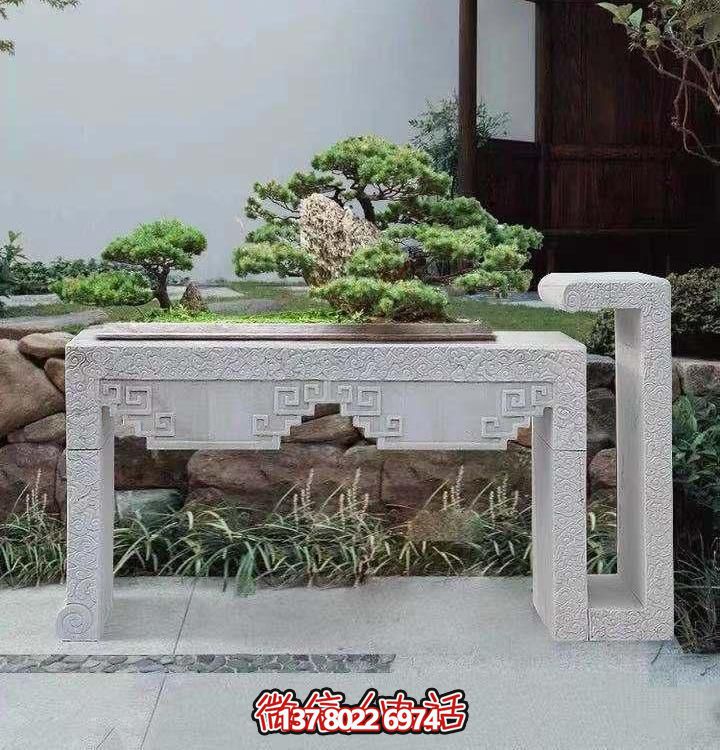 大理石浮雕雕塑花架景觀盆景，精致的別墅室內(nèi)景觀裝飾