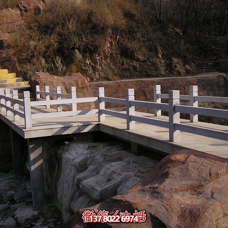 精致石磚制作的路橋、石欄桿及石欄