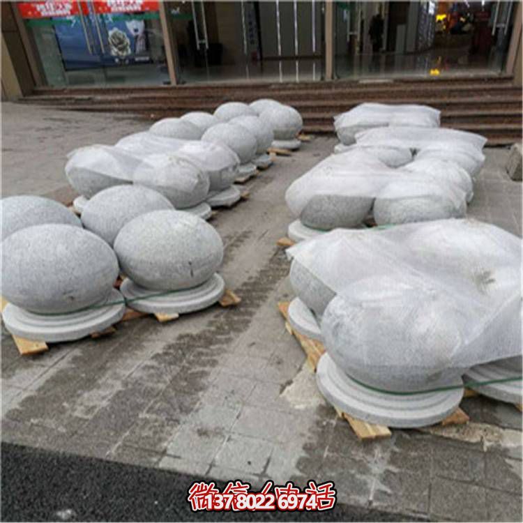 花崗巖芝麻白廣場(chǎng)道路交通擋車擋路阻車圓球、景觀石