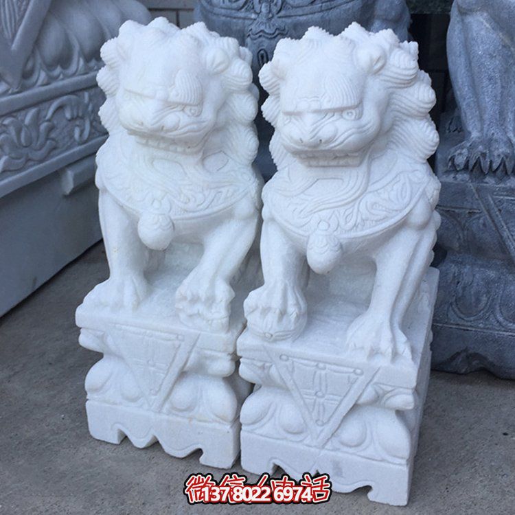 獅子雕塑，戶外園林庭院門口擺放鎮(zhèn)宅獅子
