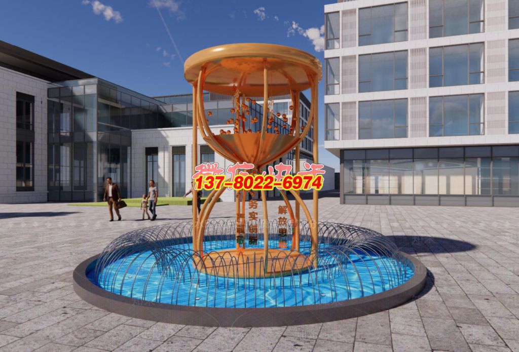 時(shí)光沙漏?不銹鋼水景景觀雕塑